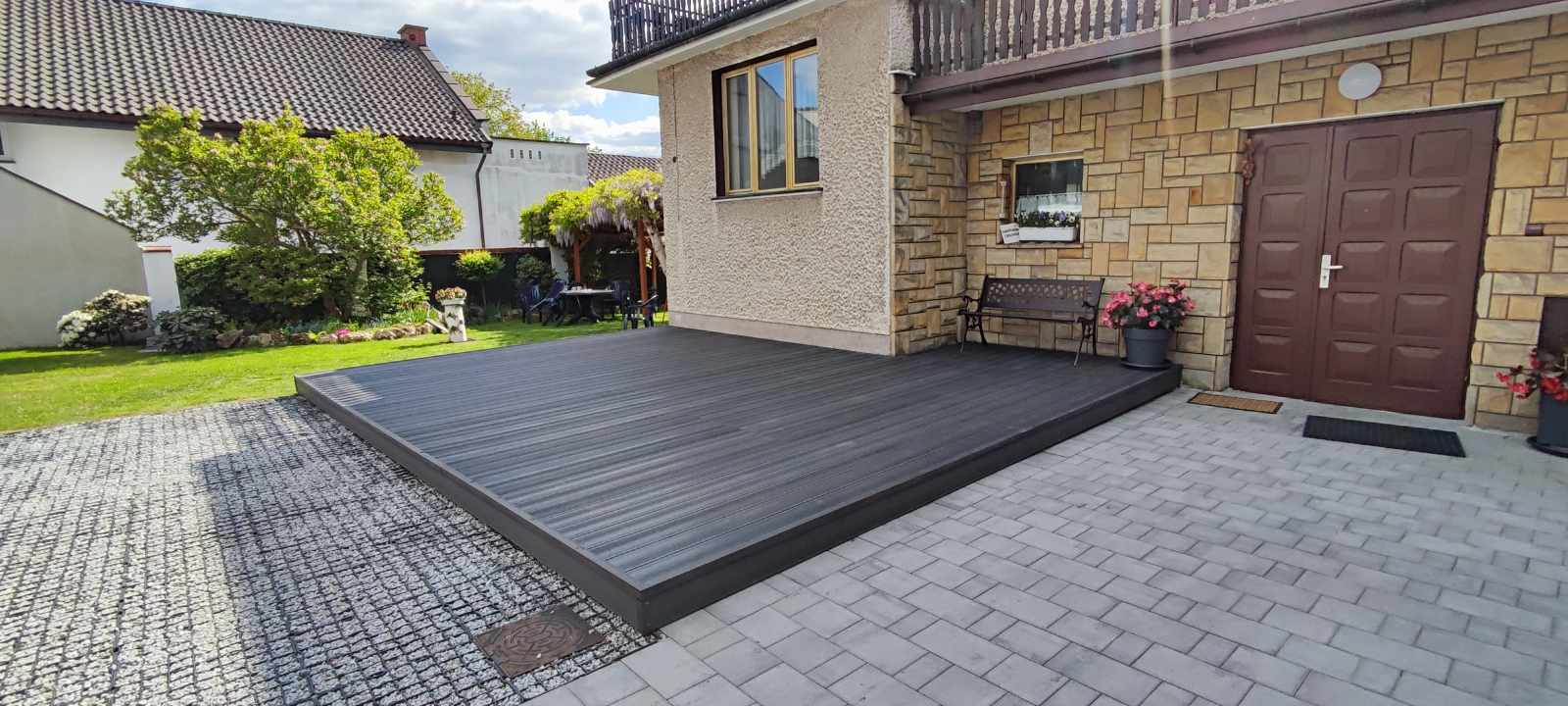 Modern grey decking